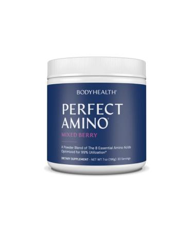 BodyHealth PerfectAmino XP Mixed Berry (30 Servings) Best Pre/Post Workout Recovery Drink 8 Essential Amino Acids Energy Supplement with 50% BCAAs 100% Organic 99% Utilization (Packaging May Vary) 30.0 Servings (Pack ...