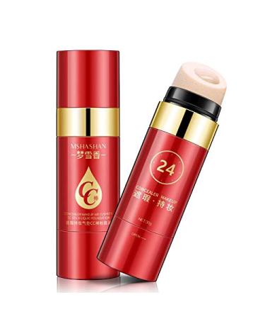 Mushroom Air Cushion BB Cream Stick Natrual CC Matte Foundation Waterproof Concealer Nude Makeup Long Lasting Base for Oily Skin (02A NATURAL MEDIUM)