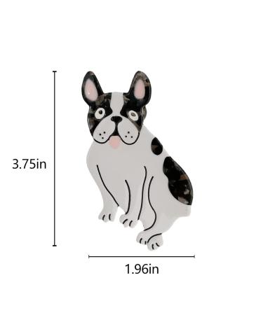 French Bulldog Acetate Hair Clips - Small Claw Clips for Girls and Women - Buy Online on GoSupps.com