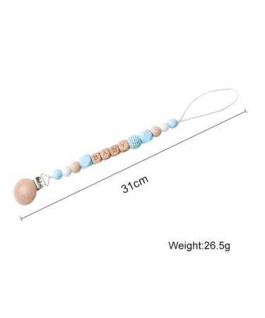 Happy-Crazy-Baby Pacifier Chain - Baby Pink | Perfect Gift for Baby Showers Birthdays & Baptisms for Boys and Girls - Buy Online on GoSupps.com