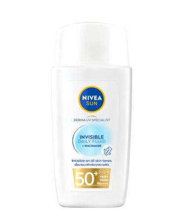 NIVEA Sun Derma Invisible Daily Fluid SPF50+ - UVA/UVB Protection & Matte Finish | 40ml - Buy Internationally - Buy Online on GoSupps.com