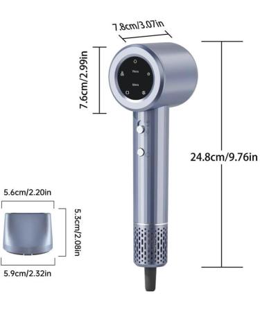 Hair Dryer - 110000 RPM High-Speed Brushless Motor Negative Ionic Blow Dryer for Fast Drying 1400W 4Temps /2Speeds Low Noise Thermo-Control Hairdryer with Magnetic Nozzle&LED Display - Buy Online on GoSupps.com