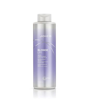 Joico Blonde Life Violet Conditioner | Banish Yellow Tones | Boost Shine | For Cool & Bright Blonde 33.8 Fl Oz (Pack of 1) Without pump