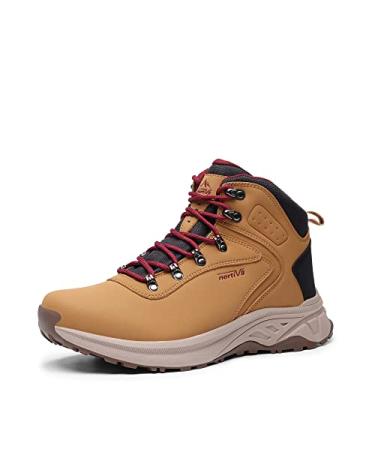 NORTIV 8 Men's Waterproof Hiking Boots Outdoor Shoes 10.5 Brown