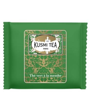 KUSMI TEA - SPEARMINT GREEN TEA ORGANIC - Box of enveloped tea bags (50)