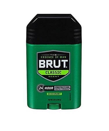 Brut By Faberge For Men. Pack 3 Deodorant Stick With Trimax 2.25 Oz.