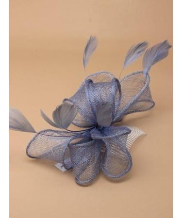 Arranview Jewellery Blue fascinator with bows and feather tendrils on clear comb - Buy Online on GoSupps.com