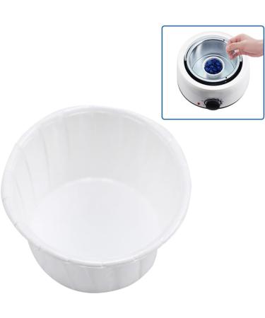 100PCS White Cardboard Wax Paper Cups for Hair Removal Bean Tools & Butter Beans - Buy Online on GoSupps.com