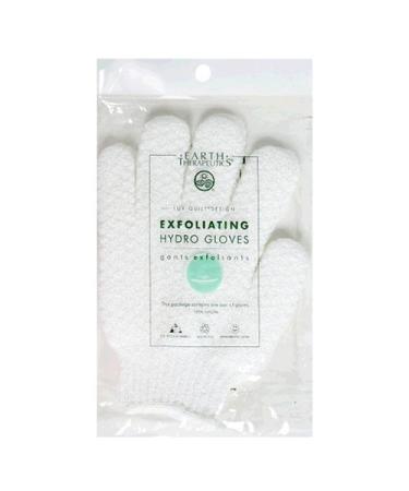 Earth Therapeutics Hydro Exfoliating Gloves White 1 pair (Pack of 4)