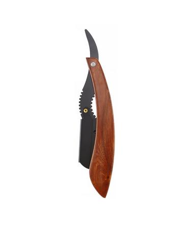 FOMIYES 1pc Rosewood Shaving Eye-brow Beard Holder Folding Razor Beard Trim Tool Face Shaver Ladies Face Razor Manual Old Type Razor Stainless Steel Eyebrow Trimmer Clippers