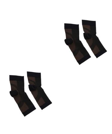 Ipetboom 2 Pairs Elastic Socks Ankle Support Socks Foot Care Sleeve Arch Support Wraps Ankle Protection Sleeve Sports Accessories Foot Wraps Compression+socks Major Fs6