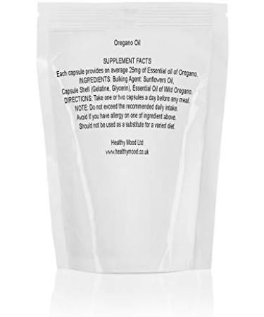 Organic Oregano Essential Oil Capsules - 120 Pure Natural Mediterranean Carvacrol Supplements - Buy Online on GoSupps.com
