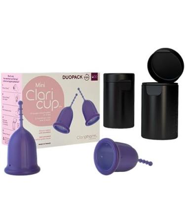 Shop Claripharm Duopack: 2 Claricup Menstrual Cups Size 0 Eco-Friendly & Comfortable - Buy Online on GoSupps.com