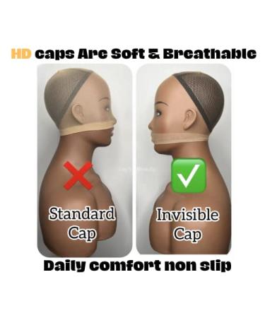 Lay's Beauty Premium Invisible Wig Caps - Colorless & Ultra Thin for Lace Front Wigs (2PCS) - Buy Online on GoSupps.com