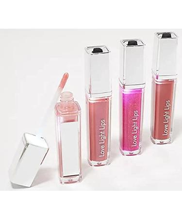 Love Light Lips | Lighted Lip Gloss with Mirror - 4 Luscious Colors |Gift|Holidays|Christmas|Bridal