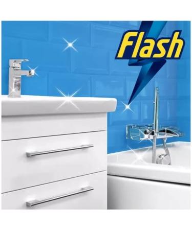 Flash with Bleach Multi Purpose Cleaning Spray 800ml Eucalyptus Scent + for You: Cleaning Cloth + Organza Small Bag - Buy Online on GoSupps.com