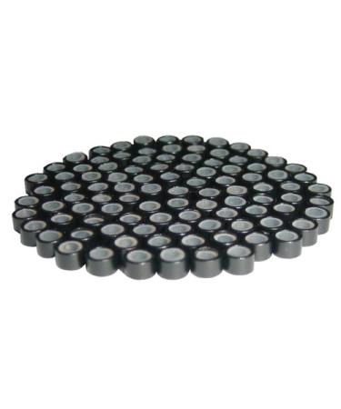 MilleniumHair 100 Microrings with Silicone Size M Black
