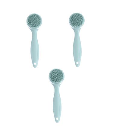 3 Sets Cleansing Brush Silicone Facial Scrubber Deep Cleaning Brush Face Exfoliator Brush Face Silicone Scrubber Facial Scrubber for Face Skin Pore Silica Gel Care Brush Frosted