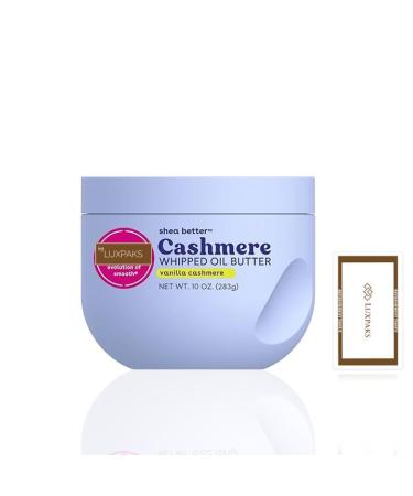 LuxPaks Eos Vanilla Cashmere Whipped Oil Body Butter Cleansing Wipes - Scented Body Butter for Women Deep Hydration Non-Greasy 300ml Luxpaks