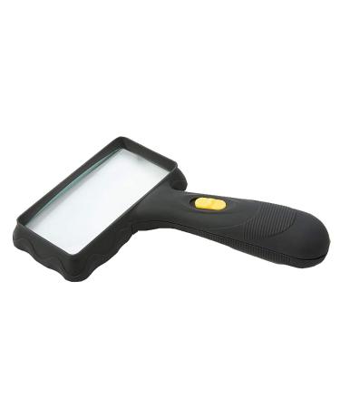Square Frame Magnifying Glass Led Lighted Magnifier for Handheld Reading at Night 10X High Definition Optical Lens for Reading Black Lofty Ambition