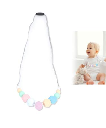 Baby Teething Necklace  Hand Teethers for Babies 0-6 Months 100% Safe Food Grade Silicone Baby Teethers Infant Teething Baby Teether Newborn (Style 1)