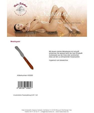 Hala Schekar Metal Spatula with Wooden Handle for Eco-Friendly Sugar Paste Hair Removal | Waxing Accessories & Warm Wax Spatula - Buy Online on GoSupps.com
