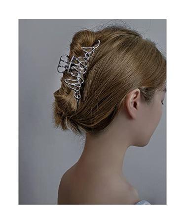 2 Pcs Large Metal Hair Claw Clips - Silver Hair Clamps for Women - Strong Hold & Nonslip Design - Fashion Hair Accessories - Buy Online on GoSupps.com