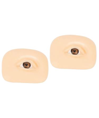 NOLITOY 2pcs Makeup Practice Skin Eyeshadow Reusable Silicone Skin Silicone Makeup Fake Skin Make up Tool 6.9x5.2cmx2pcs As Shownx2pcs