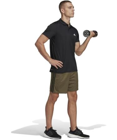 Buy adidas Male Adult Train Essentials Polo Shirt XL Black/White - Short Sleeve Training Top for Men | International Shipping Available - Buy Online on GoSupps.com