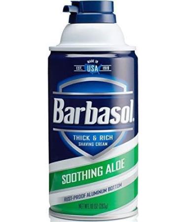 Barbasol Shave Cream, Soothing Aloe - 10 oz - 2 pk