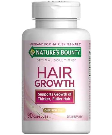 Nature's Bounty Hair Growth Supplement 1 Per Day Clinically Shown to Support Thicker Fuller Hair with Biotin Silicon & Arginine 90 Capsules - Buy Online on GoSupps.com