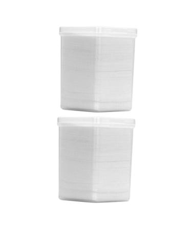 Housoutil 2 Boxes Cleaning Pads Lash Extension Glue Nail Polish Removers Cotton Pads Cleaning Wipes Cleaning Gel Remover Cotton Pads White Eyelash Tool Non-woven Fabric