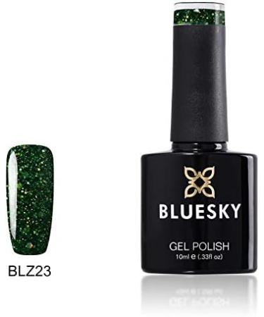 Bluesky Green Glitter Diamond Sparkle BLZ23 Nail Gel Polish UV LED Soak Off 10ml - Buy Online on GoSupps.com
