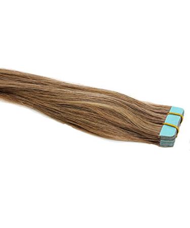 Tape In/On 100% Human Hair Remy Hair Extensions Hair Extension 2.5g / Weft (50cm - 10 Wefts - #12 Light Brown)