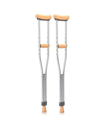 Adult Crutches 2pcs Underarm Crutches for Adults Aluminum Height Adjustable Armpit Crutches Men Women's Crutches Non-Slip Handy Cane Convenient Independence Small