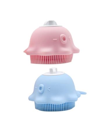 FOMIYES 2pcs Massage Brush Shampoo Scalp Scrubber Body Wash Scrubber Kids Tools Baby Shower Brush Baby Bath Brush Silicone Face Brush Scrub Bath Tools Body Cleaner Brushes Body Brushes