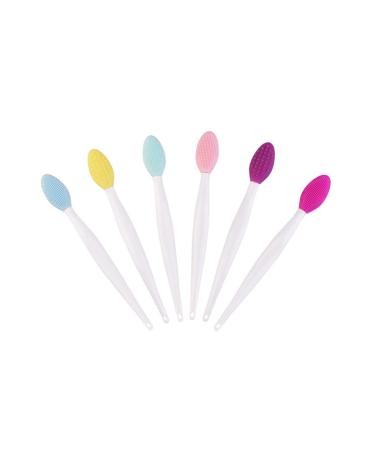 Androxeda 6 pieces silicone peeling lip brushes Tool double -sided soft lip brushes for a smooth and full look of the lips (blue red pink pink green purple yellow) - Buy Online on GoSupps.com