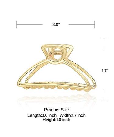 TANG SONG 12 PCS Large Metal Hair Claw Clips - Stylish Hair Barrettes for Thick Hair - Silver, Gold, Rose Gold & Black - Buy Online on GoSupps.com