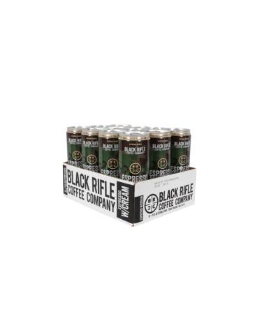 Black Rifle Coffee Ready To Drink (Espresso with Cream, 12 Count) 200mg of Caffeine Per Can, 100% Columbian Coffee, Gluten Free, Good Source of Protein, Helps Support Veterans and First Responders Espresso with Cream 11 Fl Oz (Pack of 12)