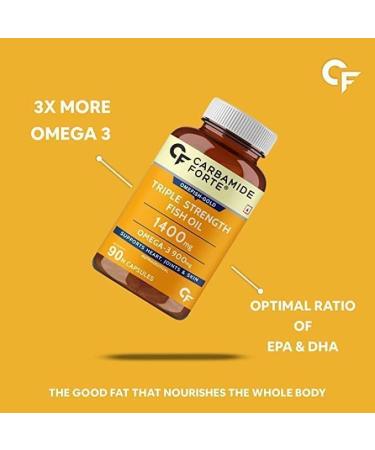 Generic Triple Strength Fish Oil 1400mg with Omega 3 900mg - 90 Softgel Capsules for Men & Women - Buy Online on GoSupps.com