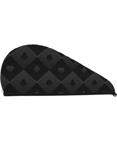 Black Microfiber Hair Towel Wrap for Women - Soft Super Absorbent Coral Velvet Quick Dry Cap for Long Curly & Thick Hair - Buy Online on GoSupps.com