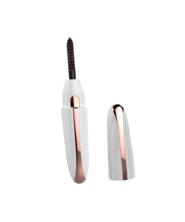 Beatifufu 1 Set Eyelash Curler Heating Lashes Curler Portable Hair Curler Heated Eyelash Wand Power Tools Heated Curlers Hot Eyelash Curling Clip for Eyelash Heated Lash Curler White Abs 13.6X2.4X2.1CM