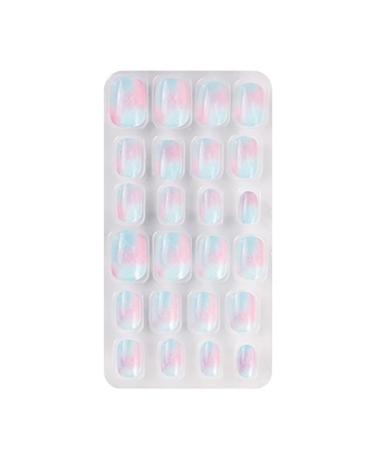 24PCS/Box Adult Cartoon Candy Fake Nails Full Coverage Self-Adhesive Nail Polish Cute Girl Nail Art Decoration (Color : 32)