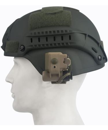 Qiruimy Tactical Helmet Light Set Gen 3 - 360 Rotatable Airsoft & Survival Flashlight | White/IR/Red Light - Military Grade (Black) - Buy Online on GoSupps.com