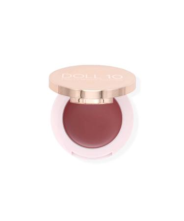 Doll 10 Doll Skin Genius Cheek Flush - Hydrating Cream Blush Compact for Cheeks Lips & Eyes (Berry Flush)