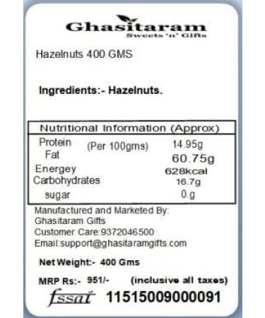 Jaiccha Ghasitaram Rakhi Gifts for Brothers Rakhi Dryfruits - Hazelnuts 400 GMS with Rudraksh Rakhi - Buy Online on GoSupps.com