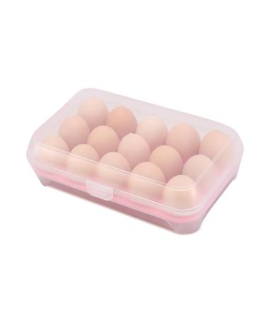 Hohopeti 15 Egg Tray Refrigerator Egg Holder Food Trays Anti Collision Egg Acrylic Tray Memory Household Pink Pink medium