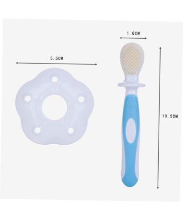 Hapinary Baby Toothbrush - Soft Silicone Training Toothbrush for Toddlers | Children's Oral Care | Milk Teeth Hand Toothbrush | 1 Pack Blue - Buy Online on GoSupps.com