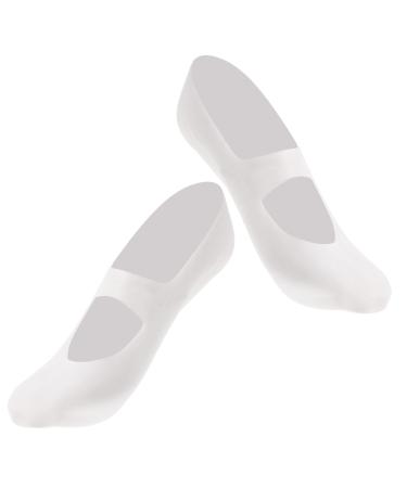 Beaupretty 1 Pair Plantar Gel Heel Sleeves Silicone Arch Silicone Heel Protector Silicone Gel Sock White Men and Women Sole of Foot