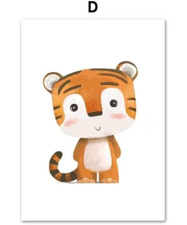 Lulupila Children's Room Decorative Poster Set - Animal Motifs for Boys and Girls - Set of 6, A4 Size - Buy Online on GoSupps.com